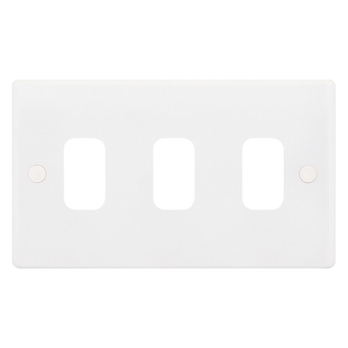 Modular Plate 3 gang White