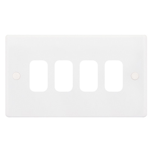 Modular Plate 4 gang White