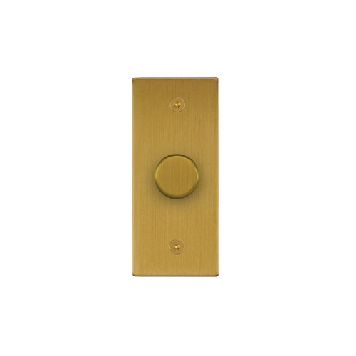 Horizon Square Architrave Dimmer Switch V-PRO Trailing Edge 1 gang 10-200W dimmer Satin Brass