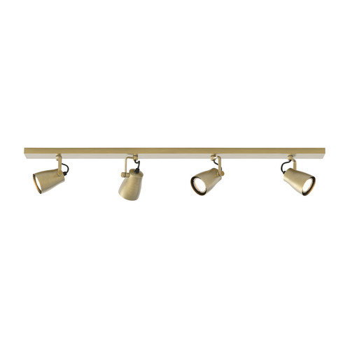 Juno Four Bar Spotlights Matt Brushed Brass 4 x 35W