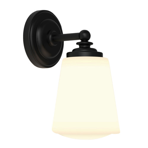 Anton Bathroom Wall Light Matt Black 40W