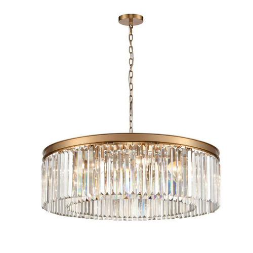 Perdita 10 Pendant Light FL2465-10 Brushed Brass 10x10W