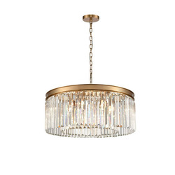 Perdita 8 Pendant Light FL2465-8 Brushed Brass 8x10W
