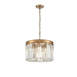Perdita 5 Pendant Light FL2465-5 Brushed Brass 5x10W