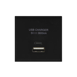Euro USB-A Charger Module USB A + C Black