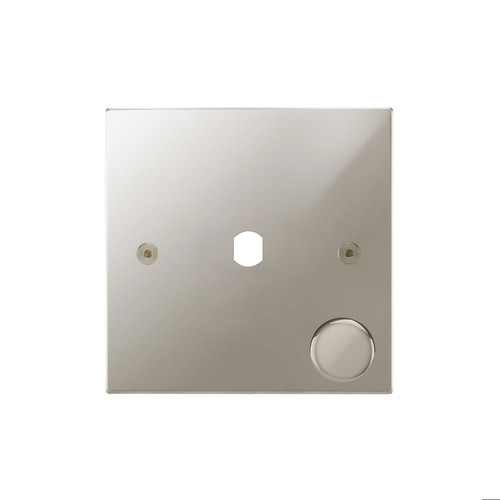 Horizon Square Dimmer Plate and Caps 1 gang Polished Nickel