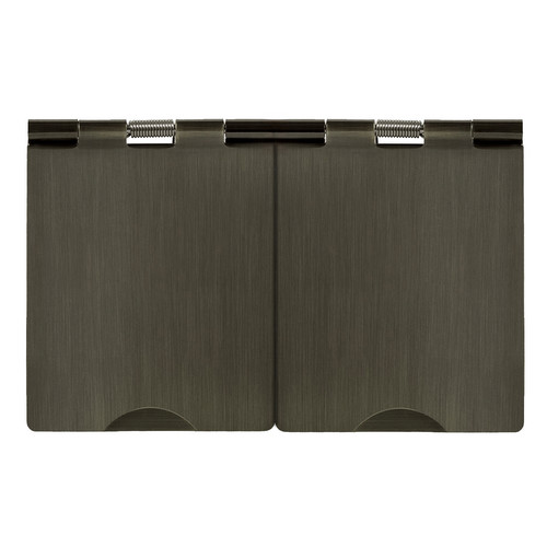 Horizon Square Floor Socket 2 gang 13 amp Jordan Bronze