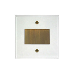 Prism Fan Isolator Switch 1 gang Clear Perspex / Antique Brass