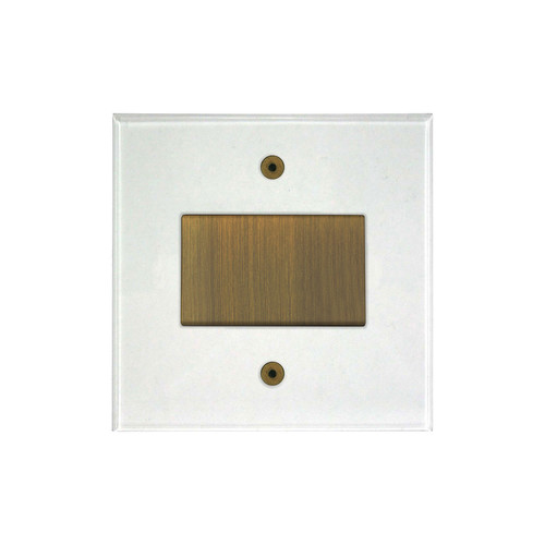 Prism Fan Isolator Switch 1 gang Clear Perspex / Antique Brass