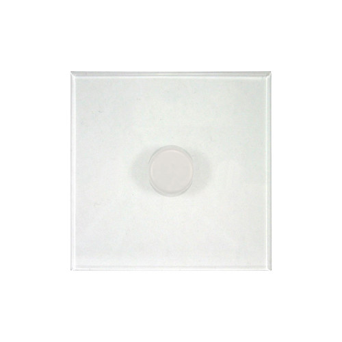 Prism Dimmer Switch V-PRO Trailing Edge LED 1 gang 100 watt 2 way Prime White / Clear Perspex