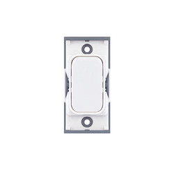 Screwless Rocker Switch Module 20A SP 1 Way Matt White