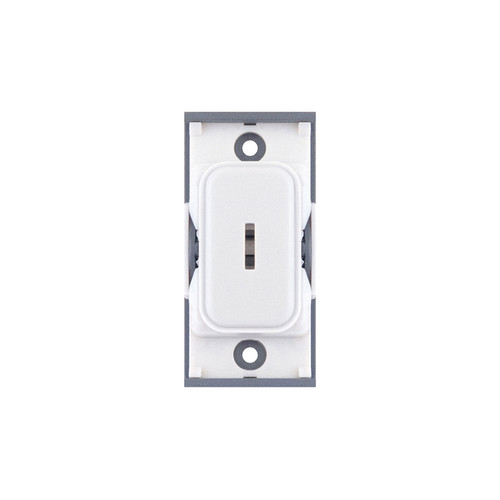 Screwless Emergency Key Switch Module 20A DP 1 Way Key Switch Matt White
