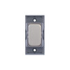 Screwless Rocker Switch Module 1 gang 10amp intermediate Brushed Stainless