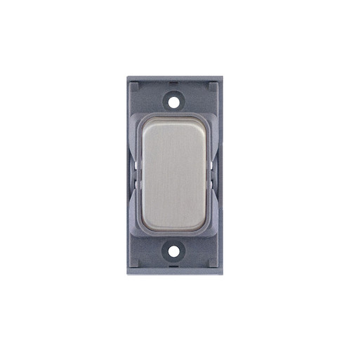 Screwless Rocker Switch Module 20A SP 2 Way Brushed Stainless