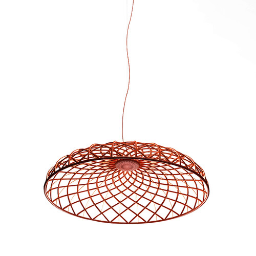 Skynest Suspension Pendant Light Brick Red 78W 2700K Warm White