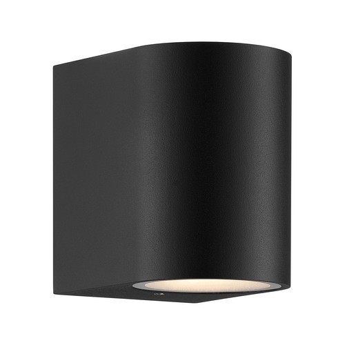 Dion Single Outdoor Garden Pillar Wall Light Black 25W