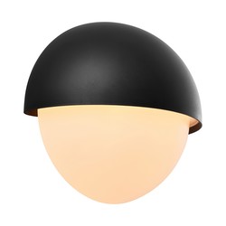 Scorpius Round Outdoor Garden Wall Light 15W Black