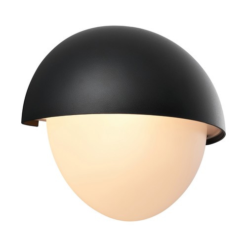 Scorpius Maxi Round Outdoor Garden Wall Light 25W Black