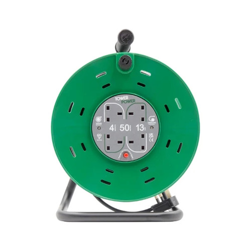 Plug Extension Lead 240V 4 Sockets 50 Metre 13A