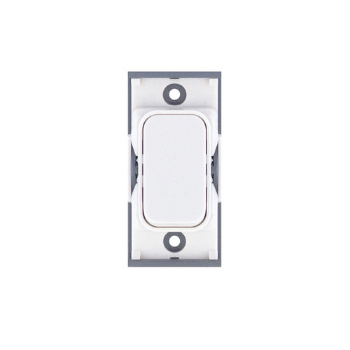 Screwless Rocker Switch Module 10amp Retractive Matt White