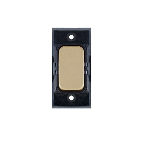 Screwless Rocker Switch Module 10amp Retractive Satin Brass