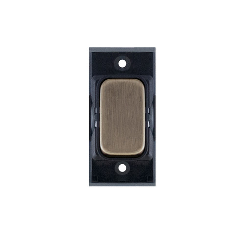 Screwless Rocker Switch Module 10amp Retractive Antique Brass