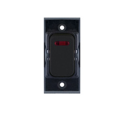 Screwless Rocker Switch Module 20A DP with Neon Matt Black
