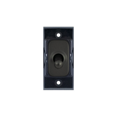 Screwless Toggle Switch Module 1 gang 2 way 10A Dark Bronze