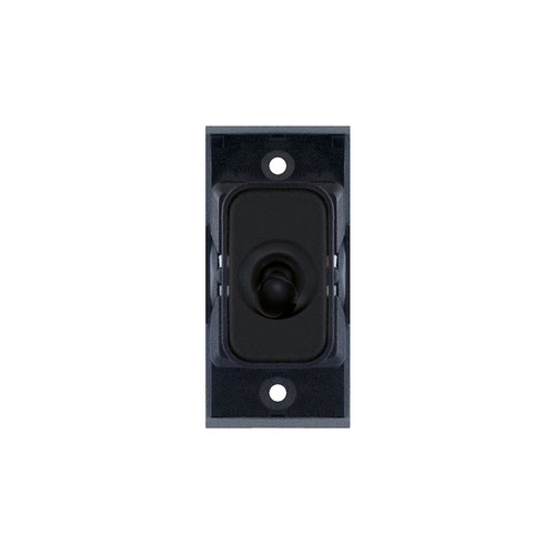 Screwless Toggle Switch Module 1 gang 2 way 10A Matt Black
