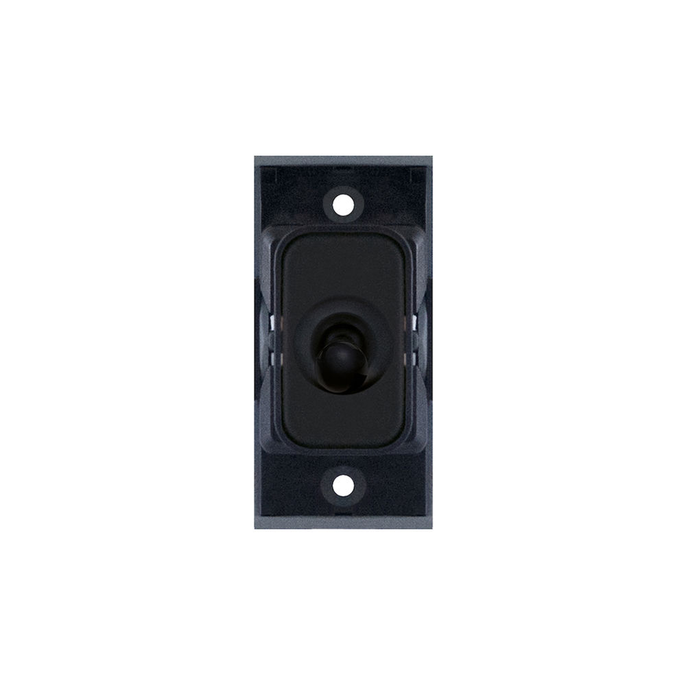 Screwless Toggle Switch Module 1 gang 2 way intermediate Matt Black ...