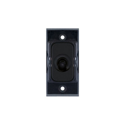 Screwless Toggle Switch Module 1 gang 2 way intermediate Matt Black