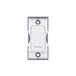 Rocker Switch Module 20A DP switch engraved 'freezer' White