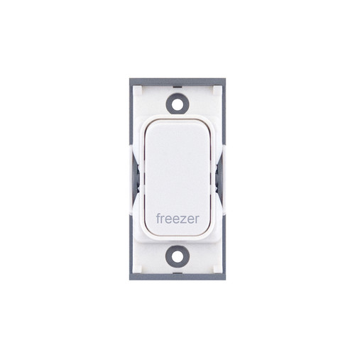 Rocker Switch Module 20A DP switch engraved 'freezer' White