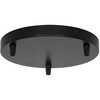 Luana Round Canopy Ceiling Rose Black 3 Ways