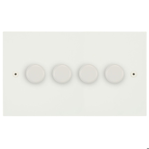 Horizon Square Dimmer Switch LED Trailing Edge 120W 4 gang 2 way Primed White