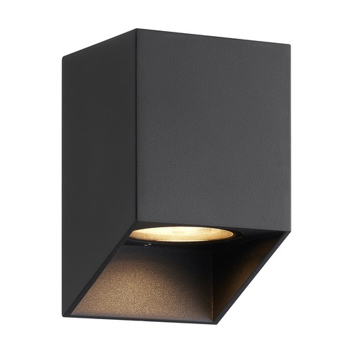 Nico Square Outdoor Garden Wall Light Black 25W