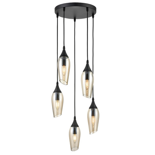 Taper 5 Cluster Pendant Light FL2420-5/346 Amber 5x10W
