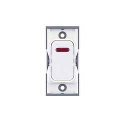 Rocker Switch Module 20A DP with Neon White