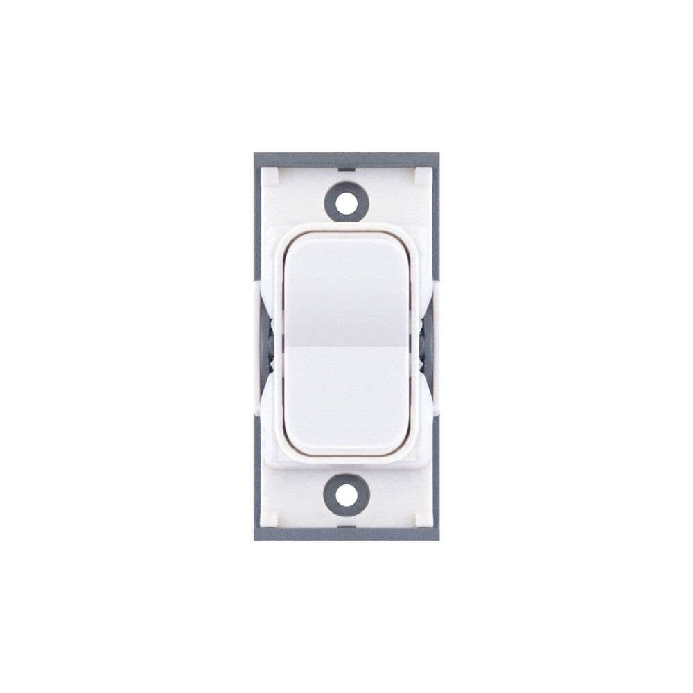 Rocker Switch Module 1 gang 2 way + Off Retractive White | Mr Resistor ...