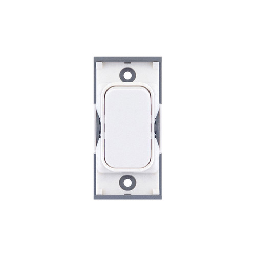 Rocker Switch Module 1 gang 20amp intermediate White