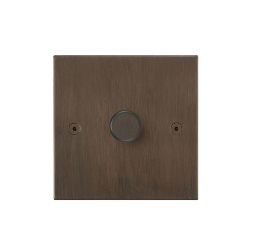 Horizon Square Dimmer Switch LED Trailing Edge 120W 1 gang 2 way Chocolate Bronze