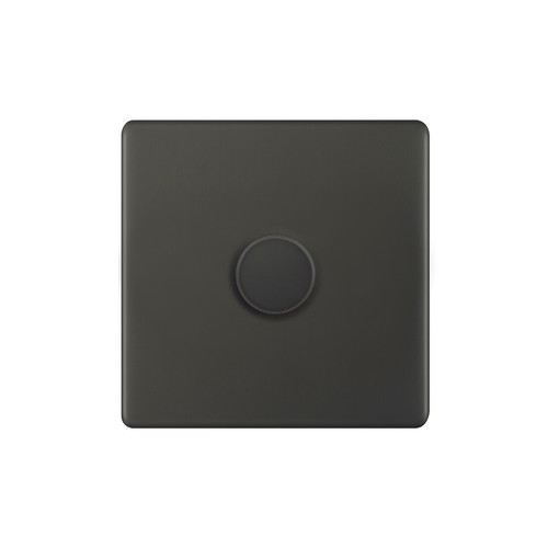 LED Dimmer LED Trailing Edge Switch Screwless 100W 1 gang  2 way Dark Bronze