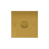 Horizon Square Dimmer Switch LED Trailing Edge 120W 1 gang 2 way Satin Brass