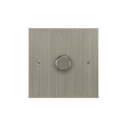 Horizon Square Dimmer Switch LED Trailing Edge 120W 1 gang 2 way Satin Nickel