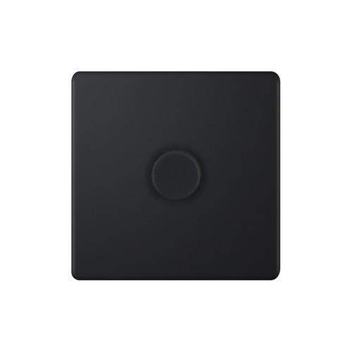 LED Dimmer LED Trailing Edge Switch Screwless 100W 1 gang 2 way Matt Black