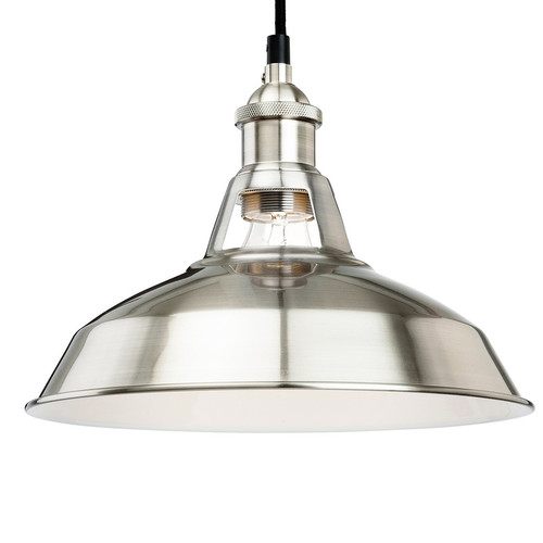 Albany Pendant Light 60W Brushed Steel