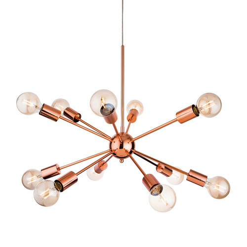 Alfa 12 Pendant Light 12x40W Copper