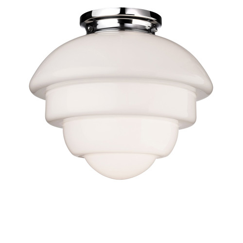Art Deco Flush Ceiling Light 42W Opal