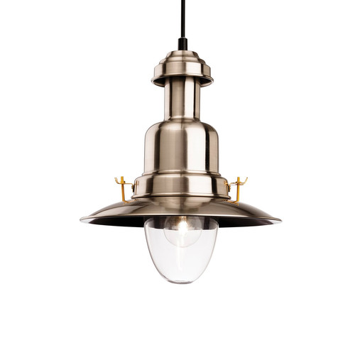 Fisherman Classic Pendant Light 40W Brushed Steel
