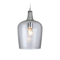 Glass Textured Pendant Light 60W Clear
